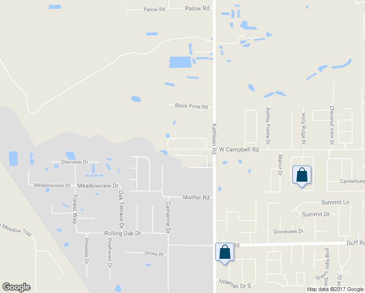 map of restaurants, bars, coffee shops, grocery stores, and more near 3941 West Campbell Road in Lakeland