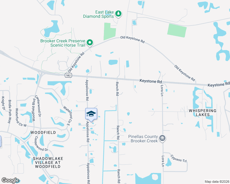 map of restaurants, bars, coffee shops, grocery stores, and more near 346 Ranch Road in Tarpon Springs