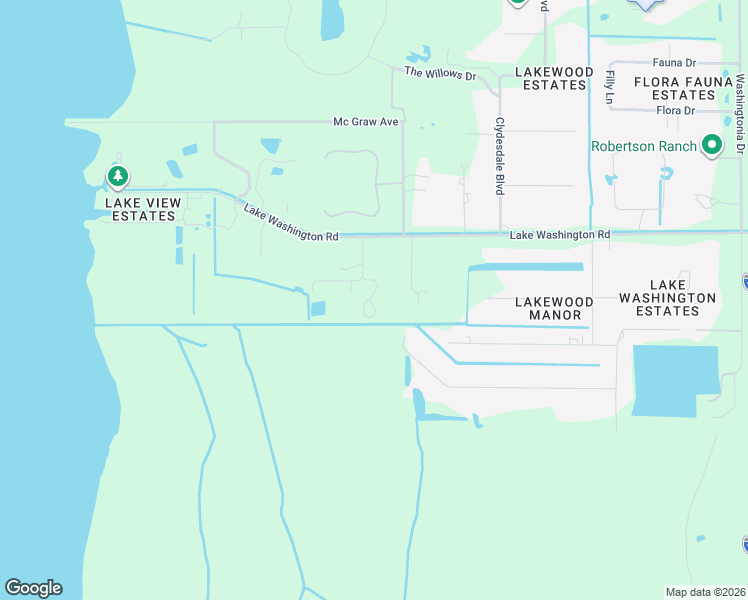 map of restaurants, bars, coffee shops, grocery stores, and more near 5685 Lake Washington Road in Melbourne