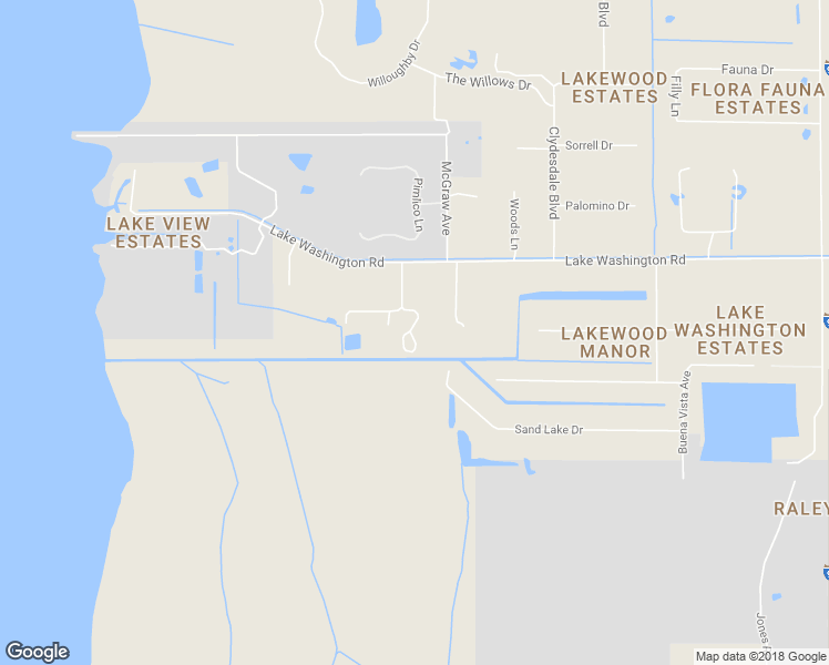 map of restaurants, bars, coffee shops, grocery stores, and more near 5685 Lake Washington Road in Melbourne
