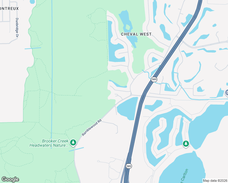map of restaurants, bars, coffee shops, grocery stores, and more near 6120 Cezanne Avenue in Lutz