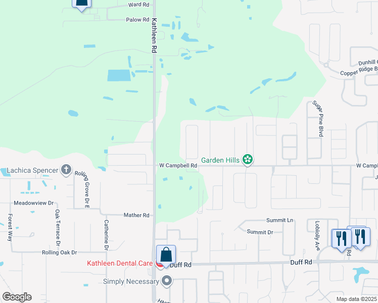 map of restaurants, bars, coffee shops, grocery stores, and more near 7921 Ridge Pointe Drive West in Lakeland