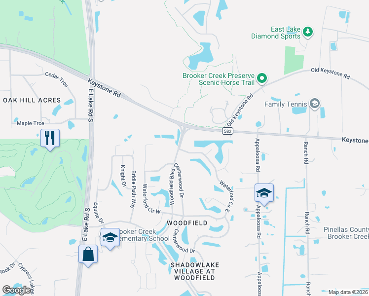 map of restaurants, bars, coffee shops, grocery stores, and more near 321 Waterford Circle East in Tarpon Springs