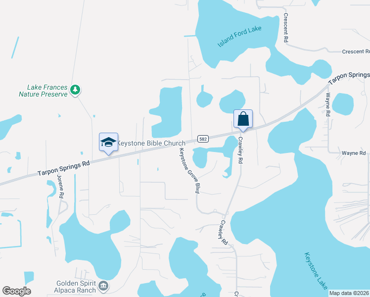 map of restaurants, bars, coffee shops, grocery stores, and more near 10504 Tarpon Springs Road in Odessa
