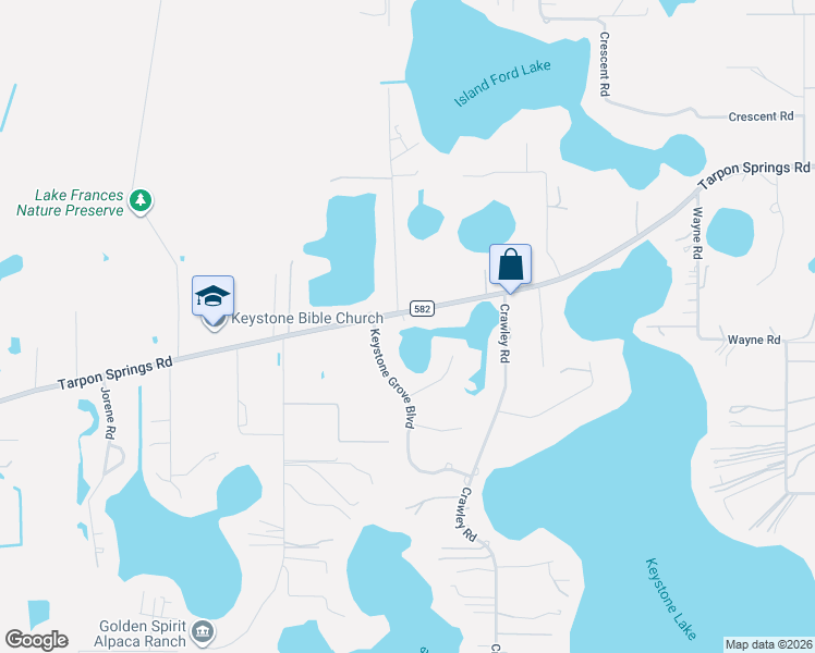 map of restaurants, bars, coffee shops, grocery stores, and more near 10504 Tarpon Springs Road in Odessa