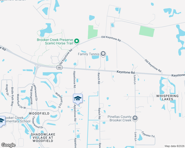 map of restaurants, bars, coffee shops, grocery stores, and more near 332 Ranch Road in Tarpon Springs