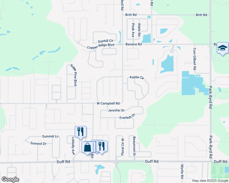map of restaurants, bars, coffee shops, grocery stores, and more near 7938 Cheyenne Lane in Lakeland