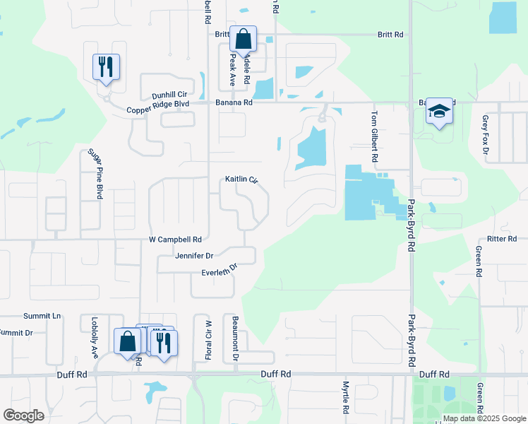 map of restaurants, bars, coffee shops, grocery stores, and more near 7936 Kaitlin Circle in Lakeland
