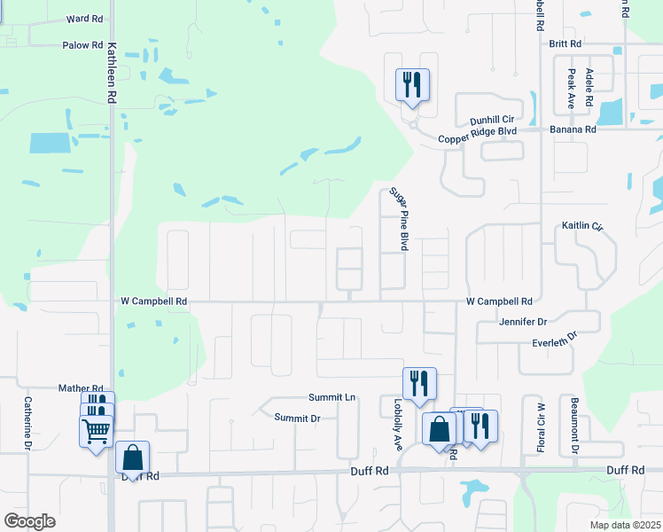 map of restaurants, bars, coffee shops, grocery stores, and more near 3243 Grand Pines Drive in Lakeland