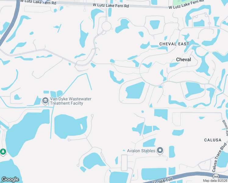 map of restaurants, bars, coffee shops, grocery stores, and more near 18619 Avenue Capri in Lutz