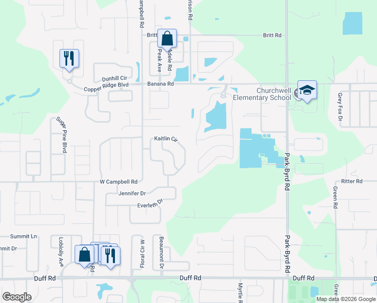 map of restaurants, bars, coffee shops, grocery stores, and more near 7942 Kaitlin Circle in Lakeland