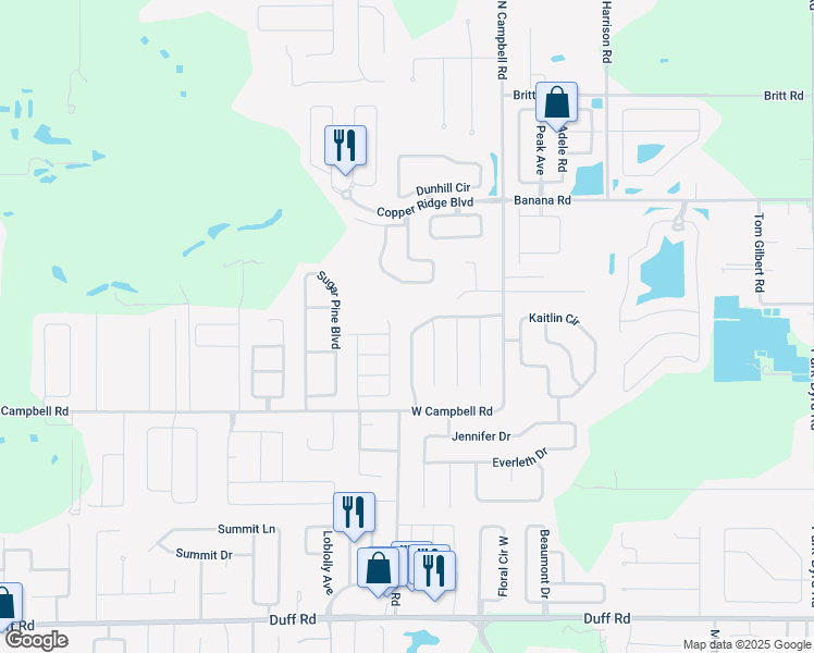 map of restaurants, bars, coffee shops, grocery stores, and more near 7976 Indian Heights Drive in Lakeland