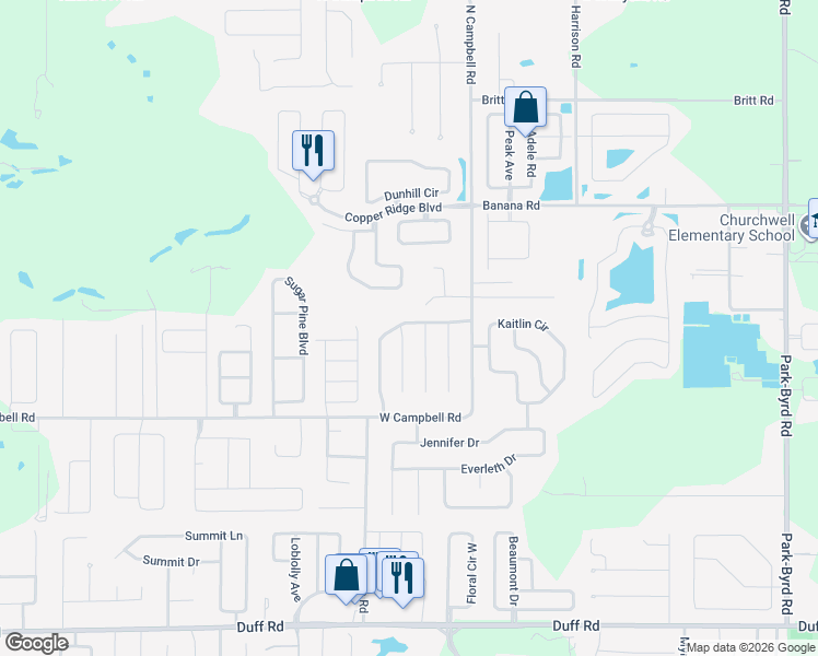 map of restaurants, bars, coffee shops, grocery stores, and more near 7989 Sioux Lane in Lakeland