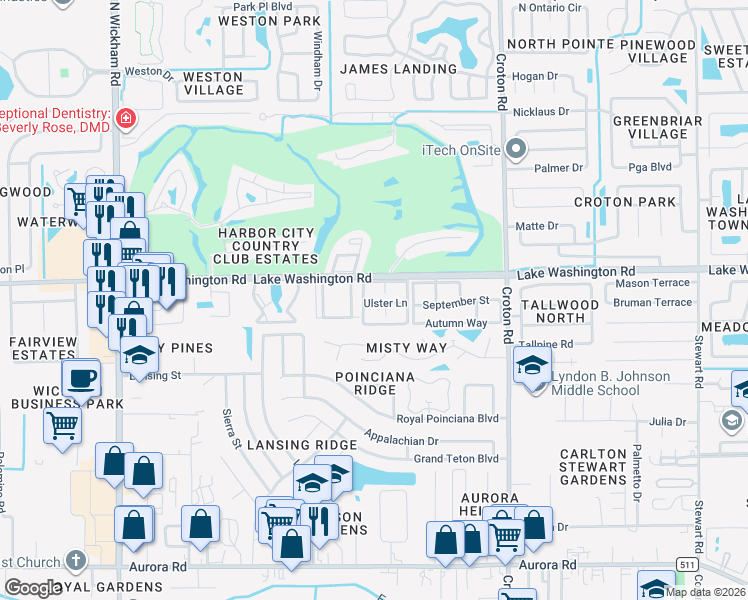map of restaurants, bars, coffee shops, grocery stores, and more near 252 Ulster Lane in Melbourne