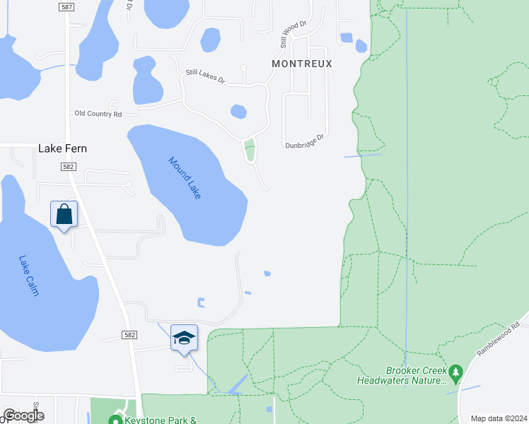 map of restaurants, bars, coffee shops, grocery stores, and more near 18901 Lakes Edge Way in Odessa