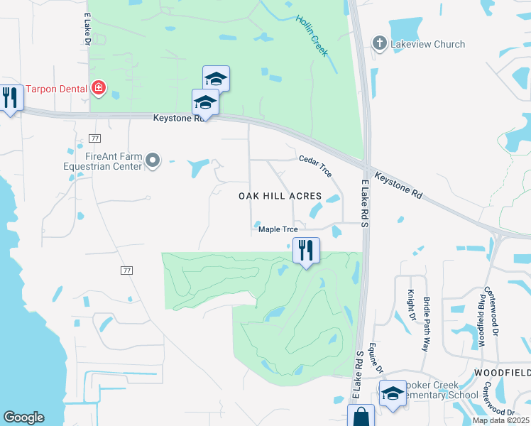 map of restaurants, bars, coffee shops, grocery stores, and more near 249 Dogwood Trce in Tarpon Springs