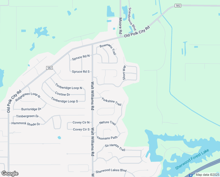 map of restaurants, bars, coffee shops, grocery stores, and more near 1564 Norwick Way in Lakeland