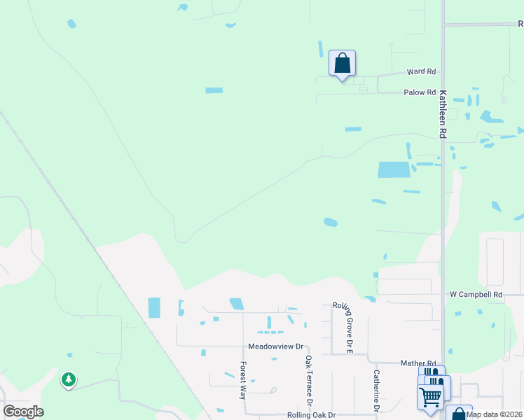 map of restaurants, bars, coffee shops, grocery stores, and more near 8390 Kathleen Road in Lakeland