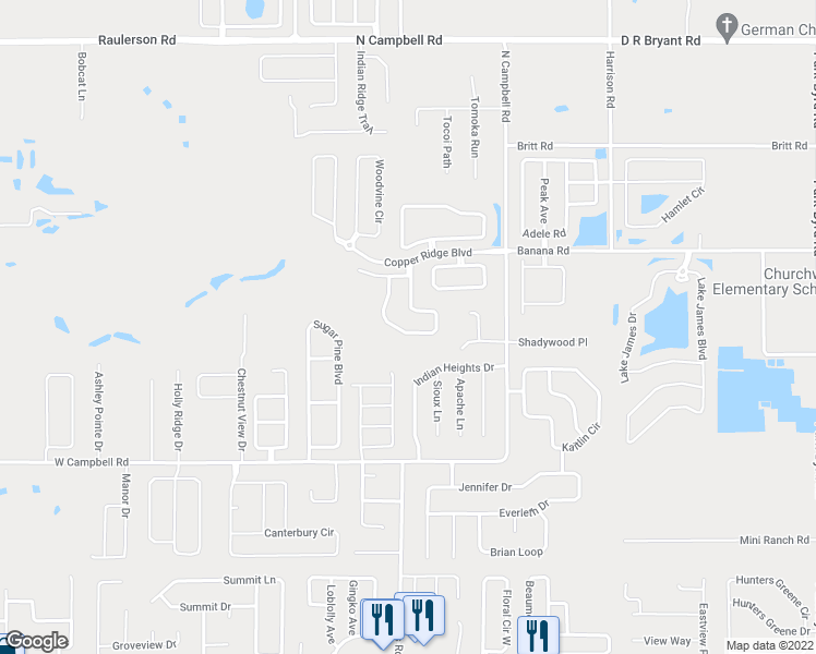 map of restaurants, bars, coffee shops, grocery stores, and more near 8194 Westmont Terrace Drive in Lakeland