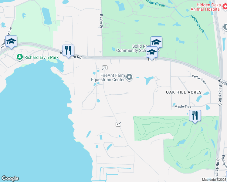 map of restaurants, bars, coffee shops, grocery stores, and more near 2581 Keystone Springs Road in Tarpon Springs