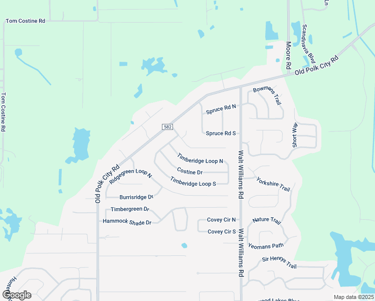 map of restaurants, bars, coffee shops, grocery stores, and more near 1251 Timberidge Drive in Lakeland