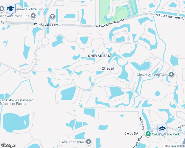 map of restaurants, bars, coffee shops, grocery stores, and more near 18814 Place Antibes in Lutz