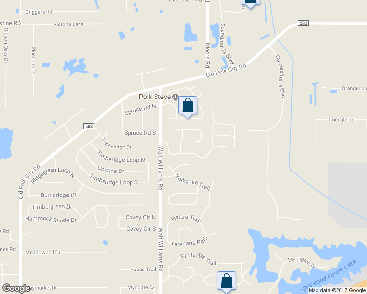map of restaurants, bars, coffee shops, grocery stores, and more near 8203 Rangers Path in Lakeland