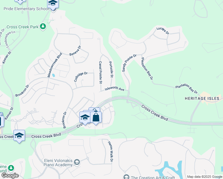 map of restaurants, bars, coffee shops, grocery stores, and more near 10431 Isleworth Avenue in Tampa