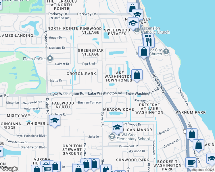 map of restaurants, bars, coffee shops, grocery stores, and more near 2546 Revolution Street in Melbourne