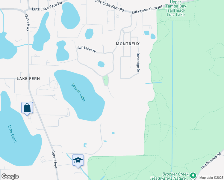 map of restaurants, bars, coffee shops, grocery stores, and more near 18907 Lakes Edge Way in Odessa