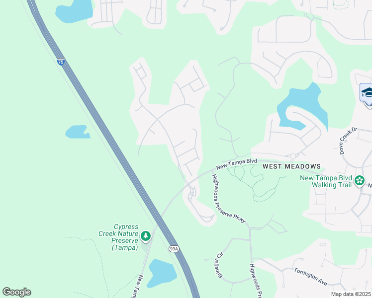 map of restaurants, bars, coffee shops, grocery stores, and more near 8212 Cypress Breeze Way in Tampa