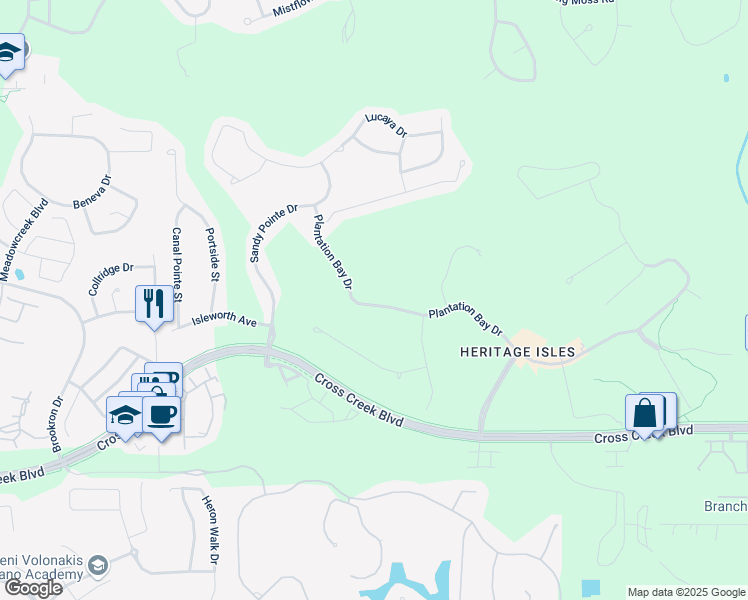 map of restaurants, bars, coffee shops, grocery stores, and more near 10540 Plantation Bay Dr in Tampa