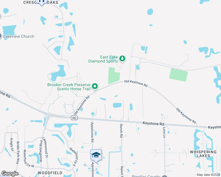 map of restaurants, bars, coffee shops, grocery stores, and more near 3504 Old Keystone Road in Tarpon Springs