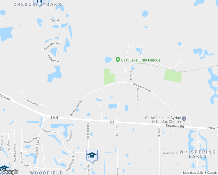 map of restaurants, bars, coffee shops, grocery stores, and more near 3506 Old Keystone Road in Tarpon Springs