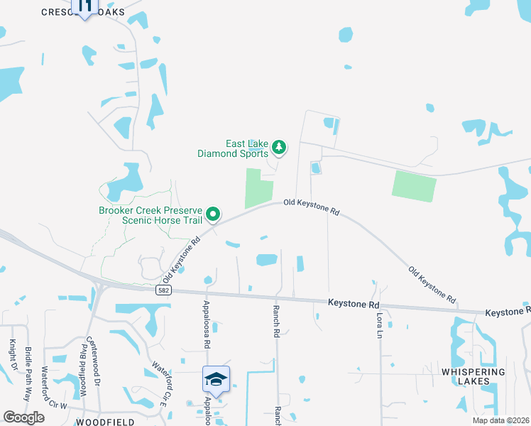 map of restaurants, bars, coffee shops, grocery stores, and more near 3504 Old Keystone Road in Tarpon Springs