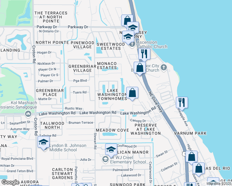 map of restaurants, bars, coffee shops, grocery stores, and more near in Melbourne