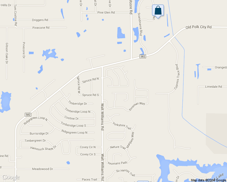map of restaurants, bars, coffee shops, grocery stores, and more near 1526 Gamewell Trail in Lakeland