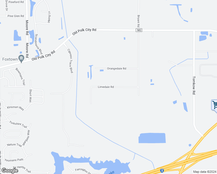 map of restaurants, bars, coffee shops, grocery stores, and more near 2404 Limedale Road in Lakeland