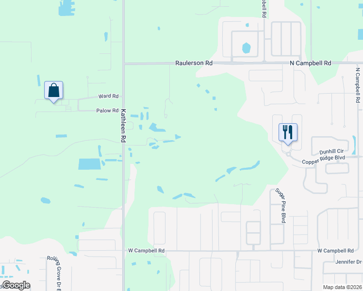 map of restaurants, bars, coffee shops, grocery stores, and more near 8307 Kathleen Road in Lakeland