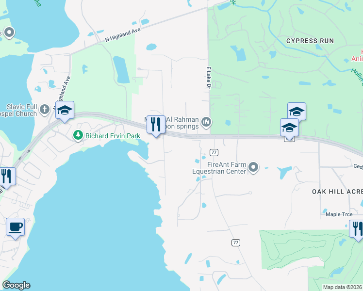 map of restaurants, bars, coffee shops, grocery stores, and more near 2482 Keystone Road in Tarpon Springs