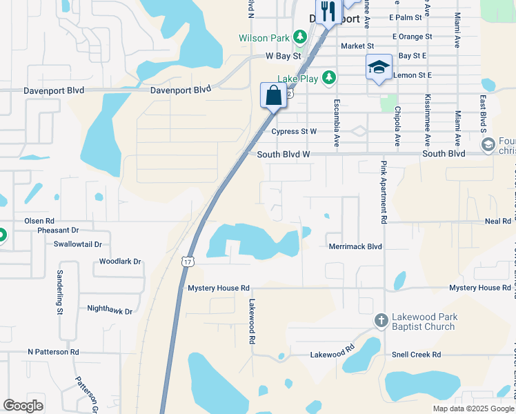 map of restaurants, bars, coffee shops, grocery stores, and more near 313 Gallagher Ln in Davenport