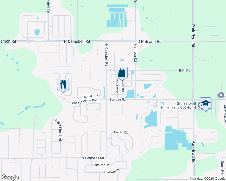 map of restaurants, bars, coffee shops, grocery stores, and more near 8483 Adele Road in Lakeland