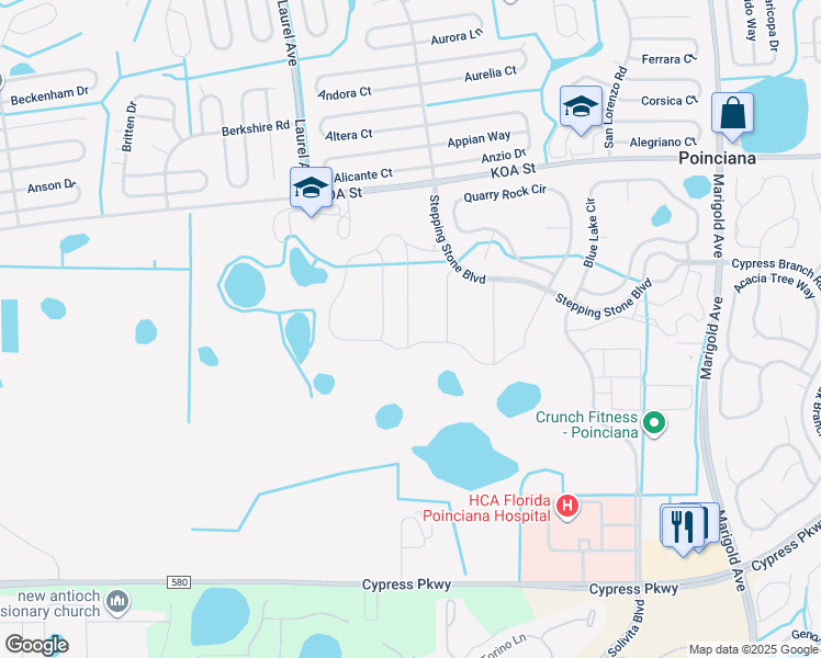 map of restaurants, bars, coffee shops, grocery stores, and more near in 