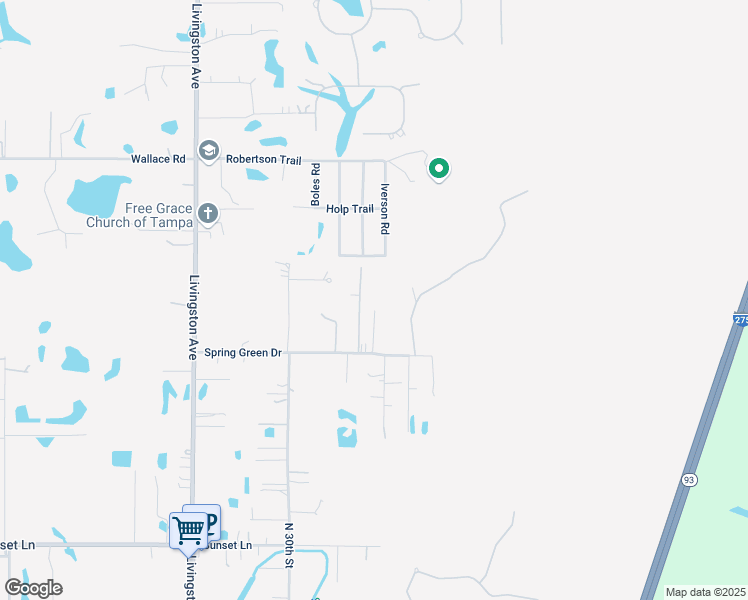 map of restaurants, bars, coffee shops, grocery stores, and more near 3130 Adams Country Way in Lutz