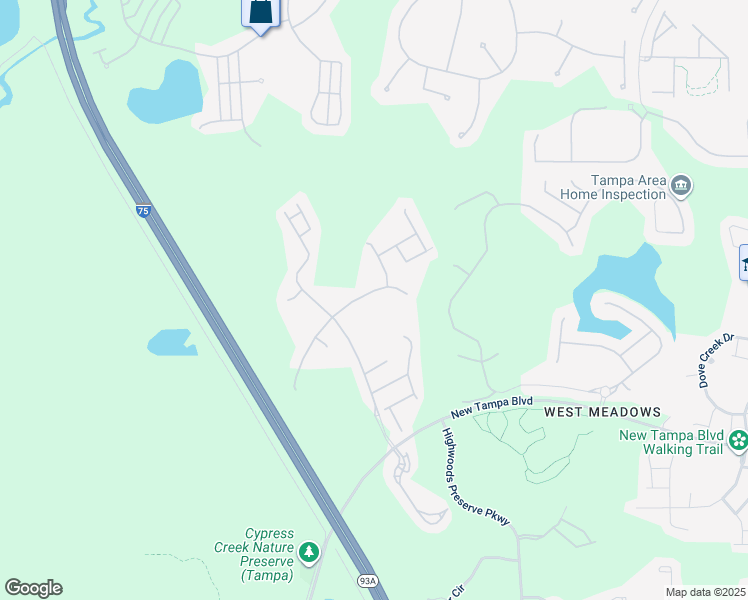 map of restaurants, bars, coffee shops, grocery stores, and more near 8263 Swann Hollow Drive in Tampa