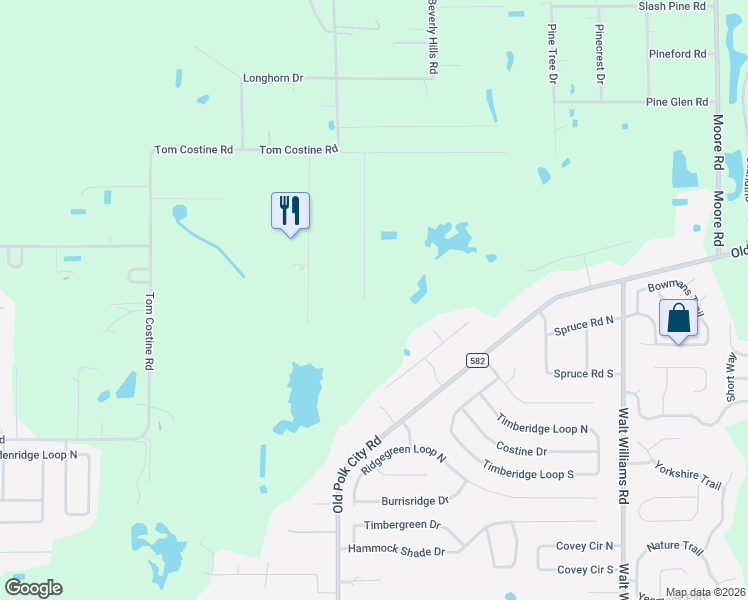 map of restaurants, bars, coffee shops, grocery stores, and more near 8401 Pinecone Drive in Lakeland