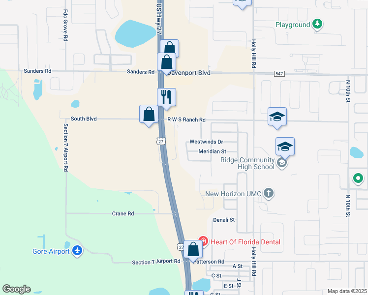 map of restaurants, bars, coffee shops, grocery stores, and more near 911 Westwinds Drive in Davenport