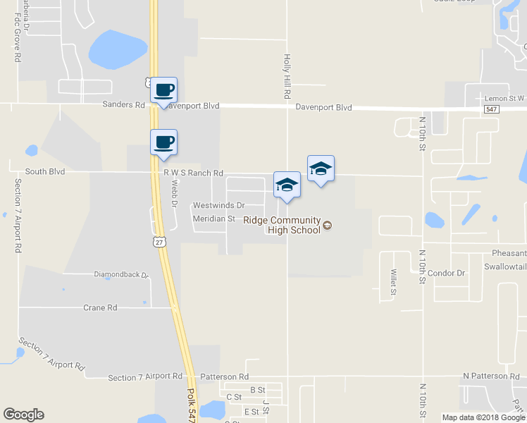 map of restaurants, bars, coffee shops, grocery stores, and more near 312 Sierra Circle in Davenport