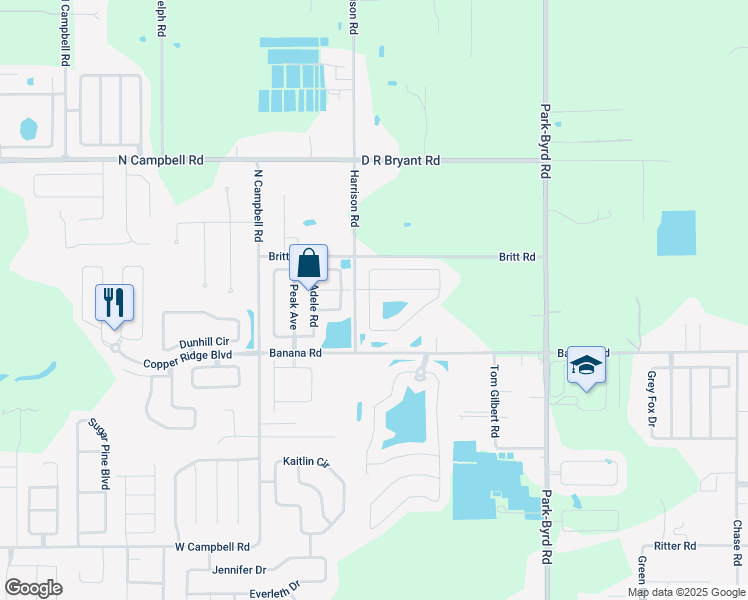 map of restaurants, bars, coffee shops, grocery stores, and more near 2308 Hamlet Circle in Lakeland