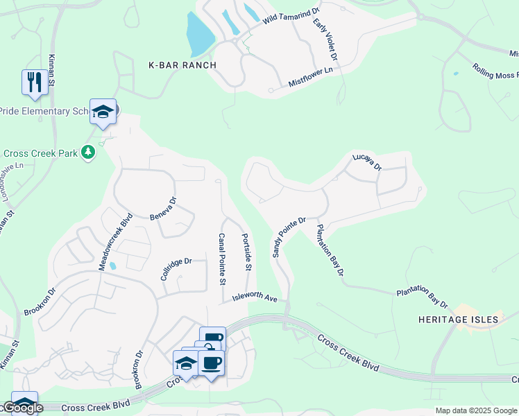 map of restaurants, bars, coffee shops, grocery stores, and more near 10426 Lucaya Drive in Tampa